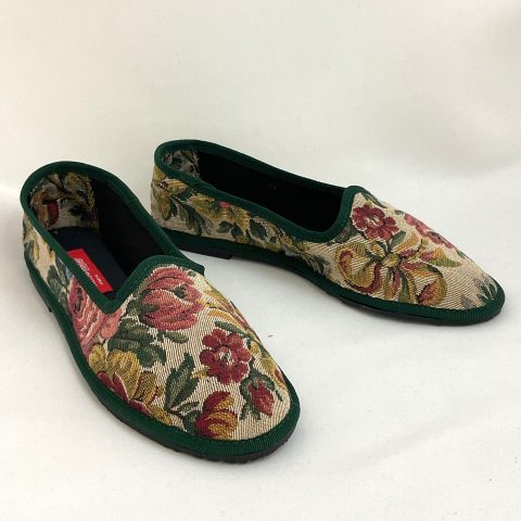 Pantofola Furlana in tessuto gobelin di cotone 100% fiorato